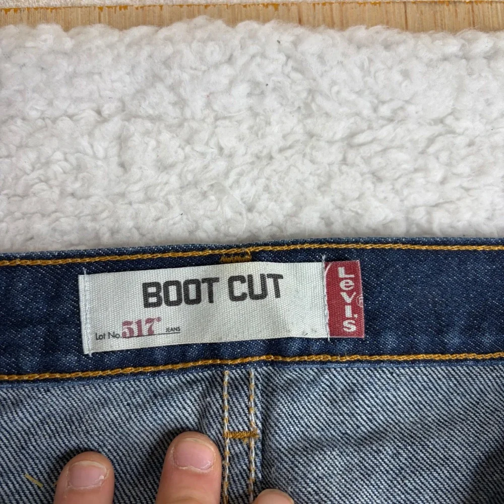 Y2K Levis 517 Bootcut Jeans Mens 38x30 (36x30) Dark Wash Indigo Cotton Denim